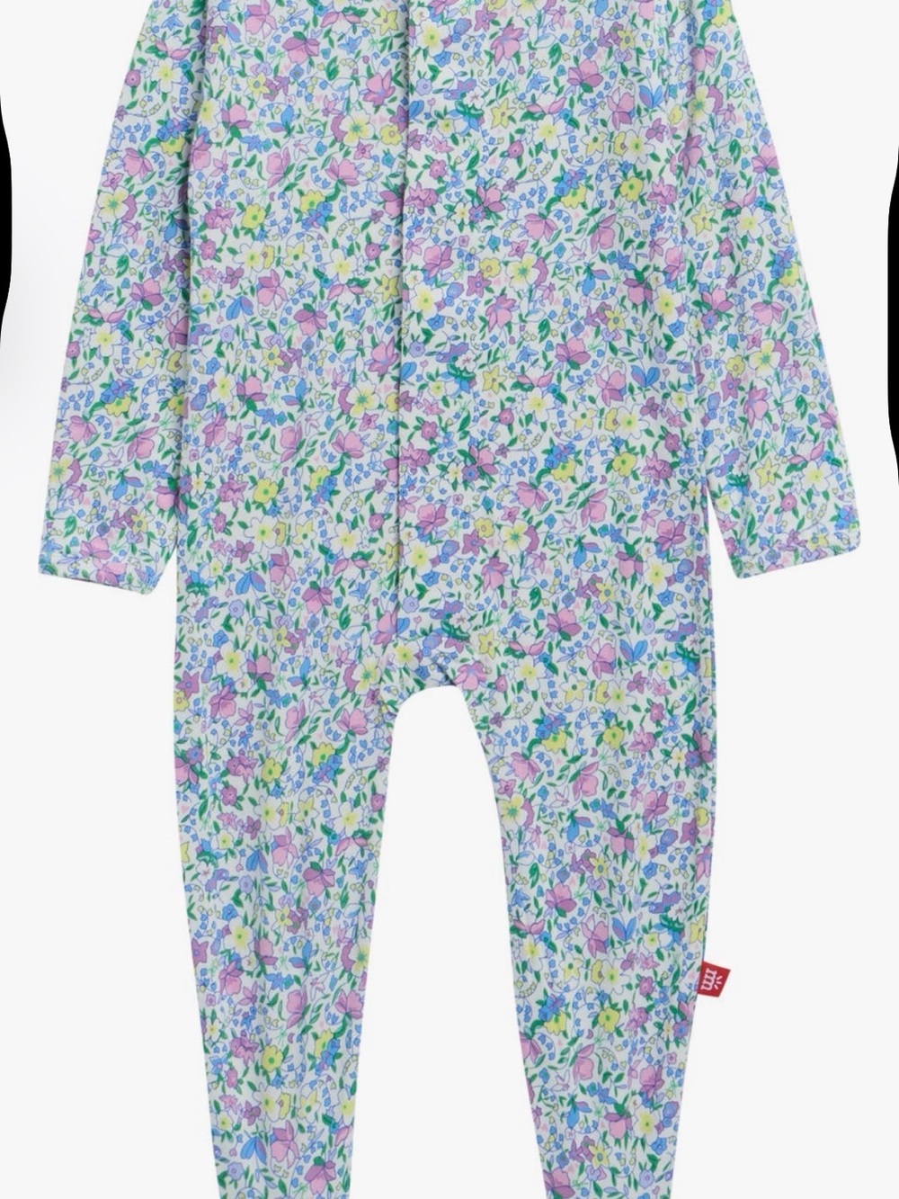 Magnetic Me Floral One-Piece Pajamas in Pink, Blue, Green, Yellow